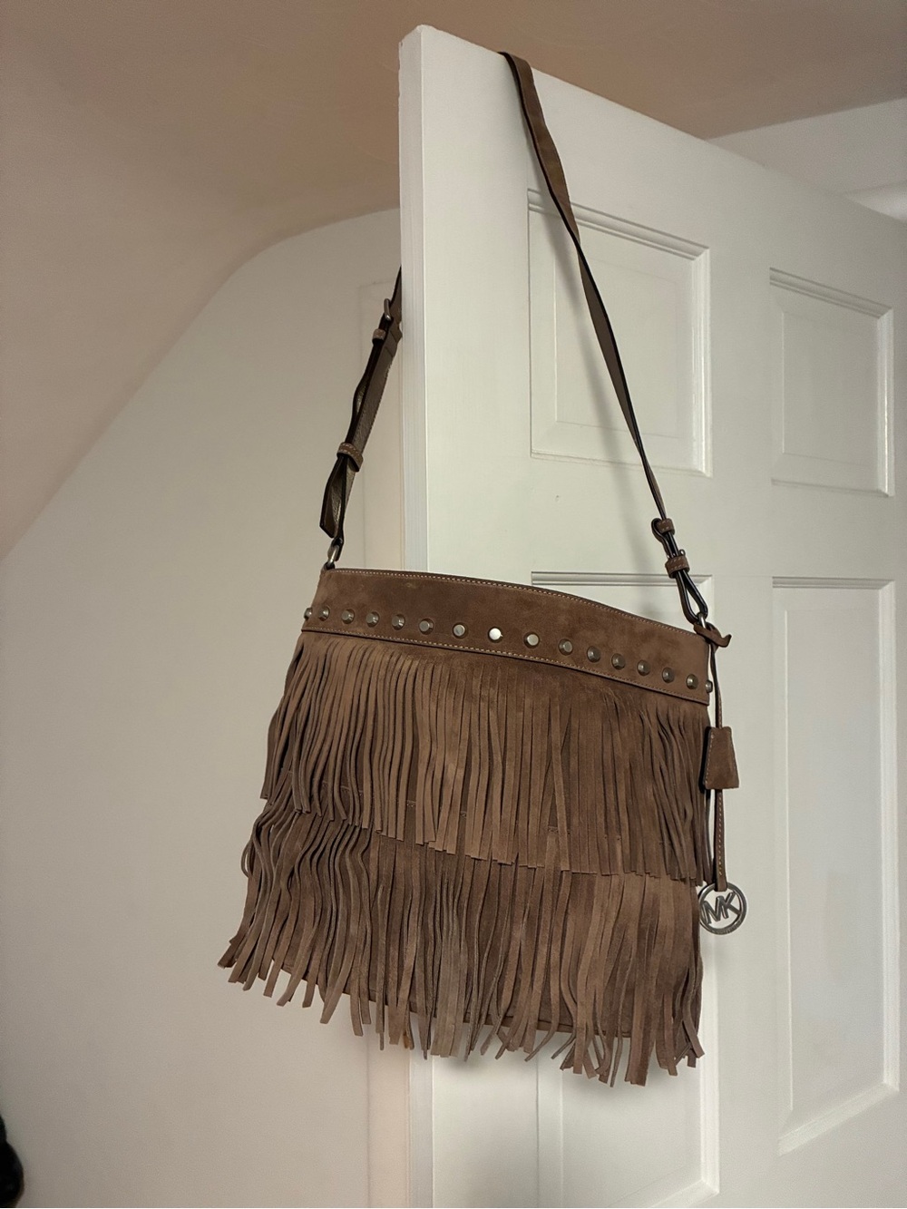 Michael Kors Brown Suede Fringe Bag